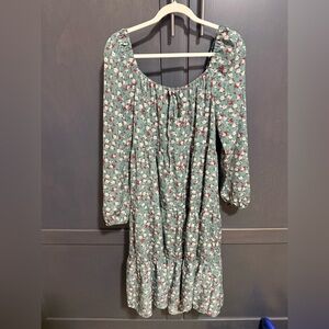 Hayden Floral Long Sleeve Babydoll Dress